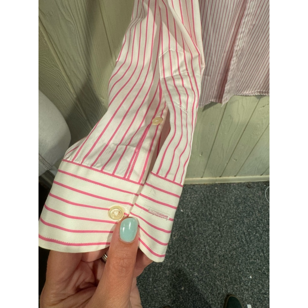 Men's Ralph Lauren Classic Fit Striped Button Down Shirt XL Pink White - Picture 3 of 9